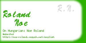 roland noe business card